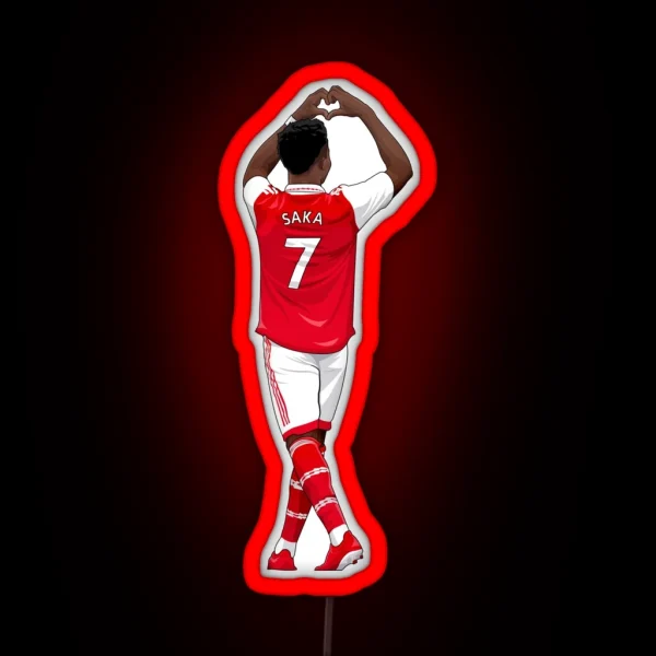 Bukayo Saka Arsenal RGB Neon Sign