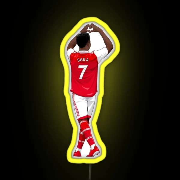 Bukayo Saka Arsenal RGB Neon Sign