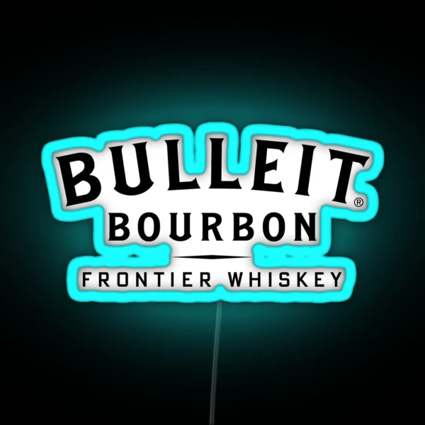 Bulleit Bourbon Logo RGB Neon Sign