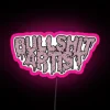 Colorful, sarcastic art meets bold statement with this sign.