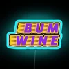 Eye-catching, customizable, and colorful retro-style Bum Wine neon bar decoration.