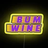 RGB LED Neon Sign Display for Bum Wine Bar Decor