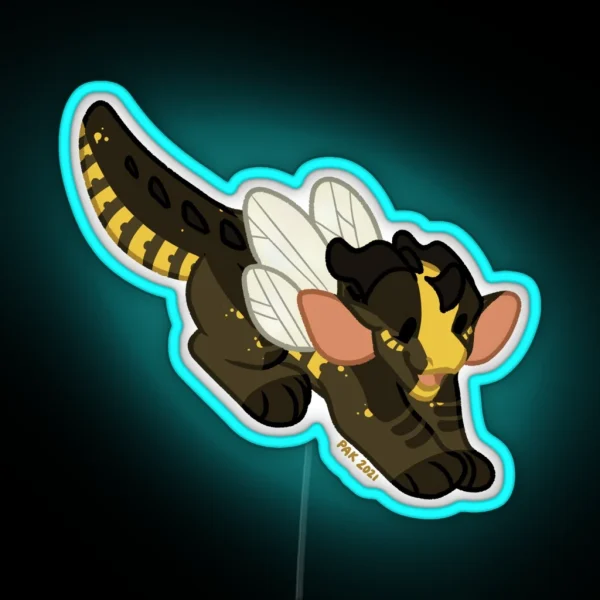 Bumblebee WOF Wings Of Fire RGB Neon Sign