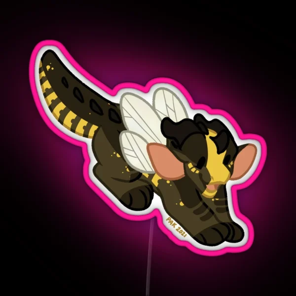 Bumblebee WOF Wings Of Fire RGB Neon Sign