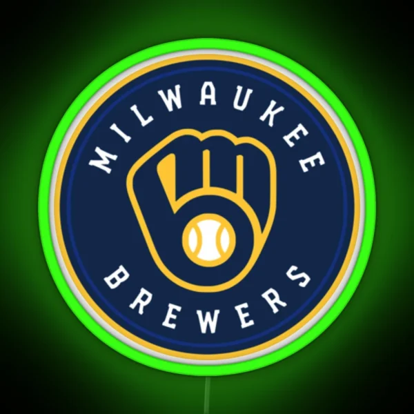 Bunder Brewers Milwaukee Merch Logo RGB Neon Sign