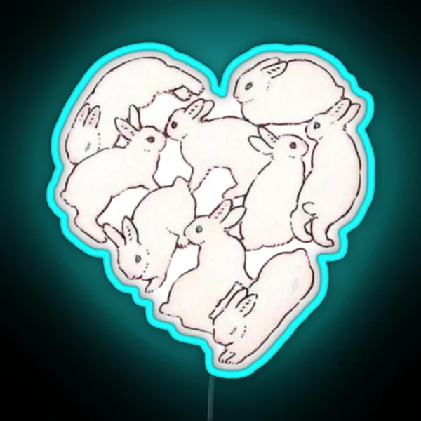 Bunny Love RGB Neon Sign
