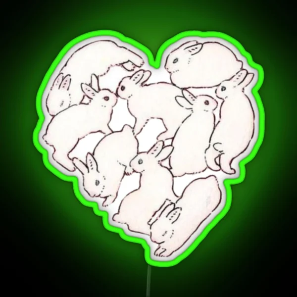 Bunny Love RGB Neon Sign
