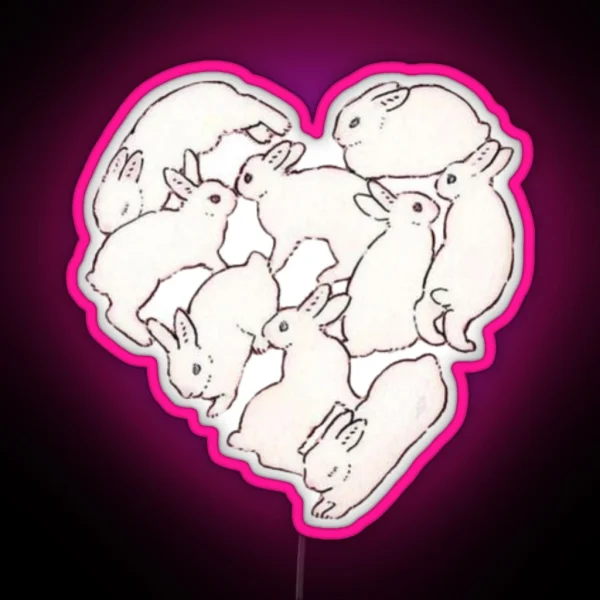 Bunny Love RGB Neon Sign