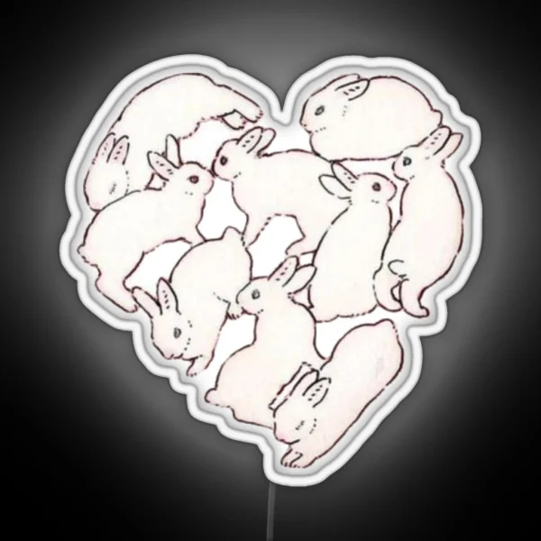 Bunny Love RGB Neon Sign