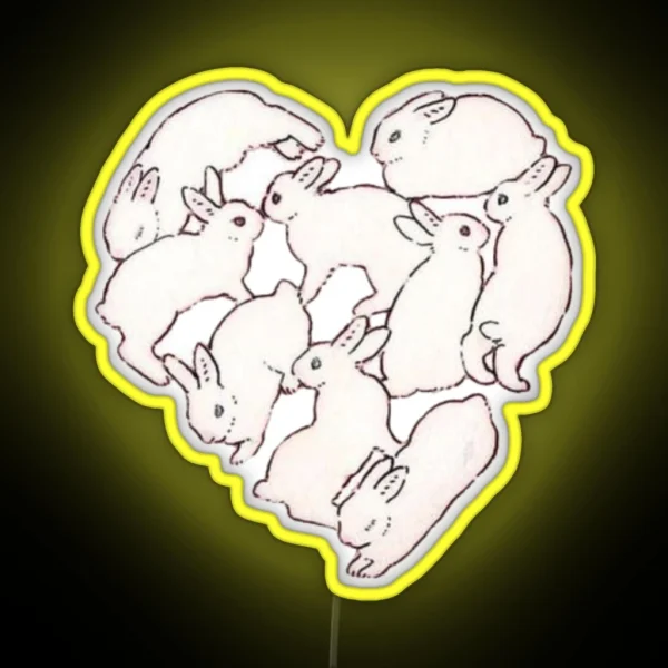 Bunny Love RGB Neon Sign