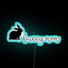 Vibrant Bunny Mom RGB Neon Wall Sign Decorations Room Lighting