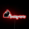 Whimsical RGB neon sign featuring adorable bunny mom design.