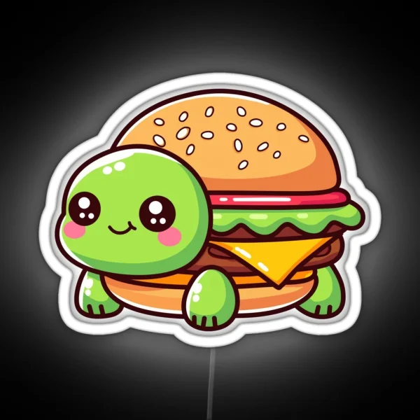 Burger Turtle RGB Neon Sign