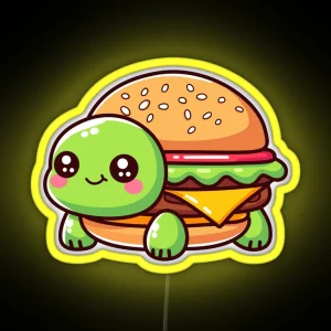 Burger Turtle RGB Neon Sign