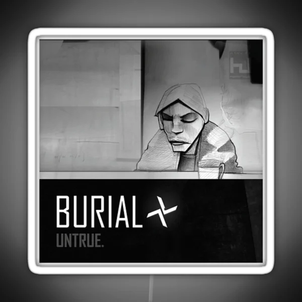 Burial Untrue Cover Fan Art RGB Neon Sign