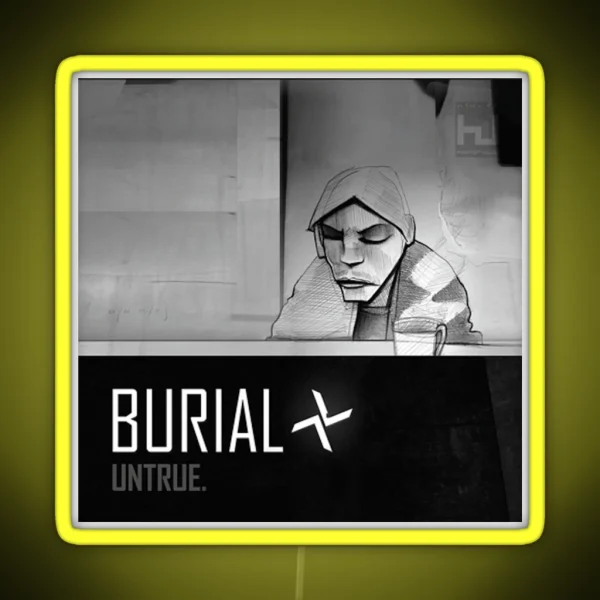 Burial Untrue Cover Fan Art RGB Neon Sign