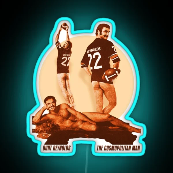 Burt Reynolds Cosmo Man RGB Neon Sign