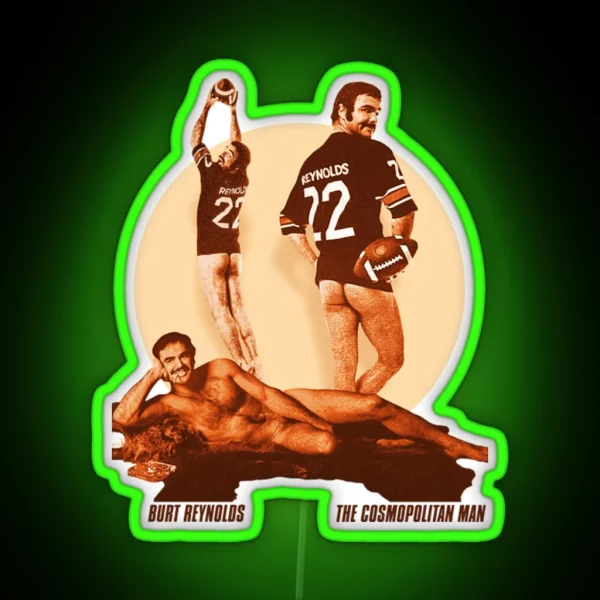 Burt Reynolds Cosmo Man RGB Neon Sign