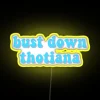 Vibrant RGB Neon Sign Featuring Iconic Bust Down Thotiana Design