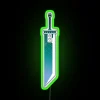 RGB Neon Sign - Iconic Buster Sword Colourful Retro Video Game Decoration