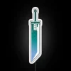Neon RGB lighted decorative wall art featuring iconic Buster Sword design