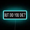 Neon motorcycle decor with funny and cool helmet led message
