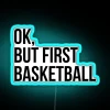 Neon Basketball Wall Sign with Colorful RGB LED Lighting Accent