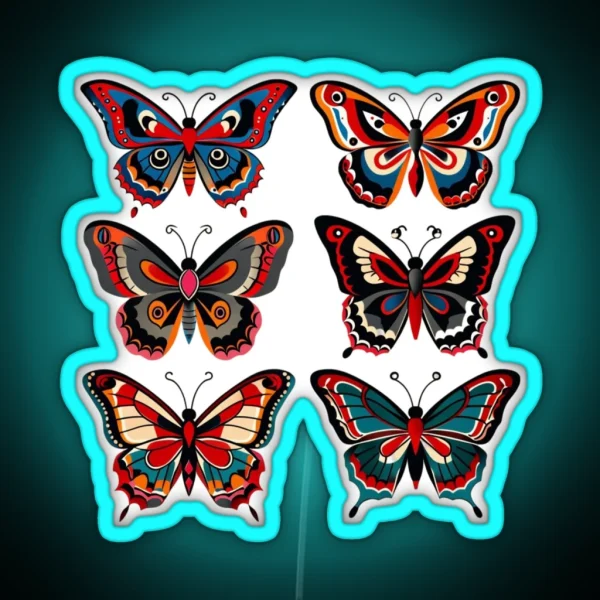 Butterflies RGB Neon Sign