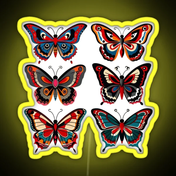 Butterflies RGB Neon Sign