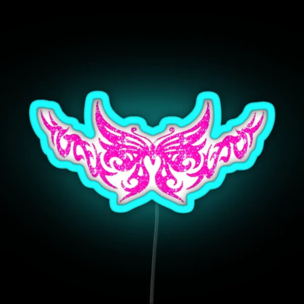 Butterfly Neon Pink Lace Symbol RGB Neon Sign