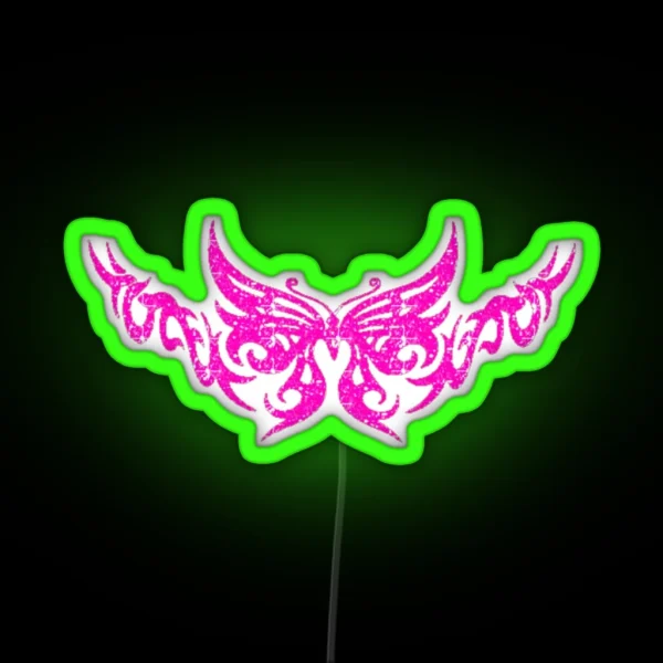 Butterfly Neon Pink Lace Symbol RGB Neon Sign