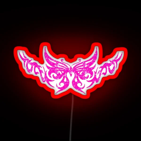 Butterfly Neon Pink Lace Symbol RGB Neon Sign