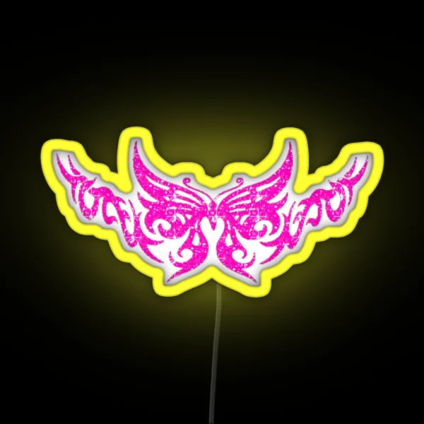 Butterfly Neon Pink Lace Symbol RGB Neon Sign