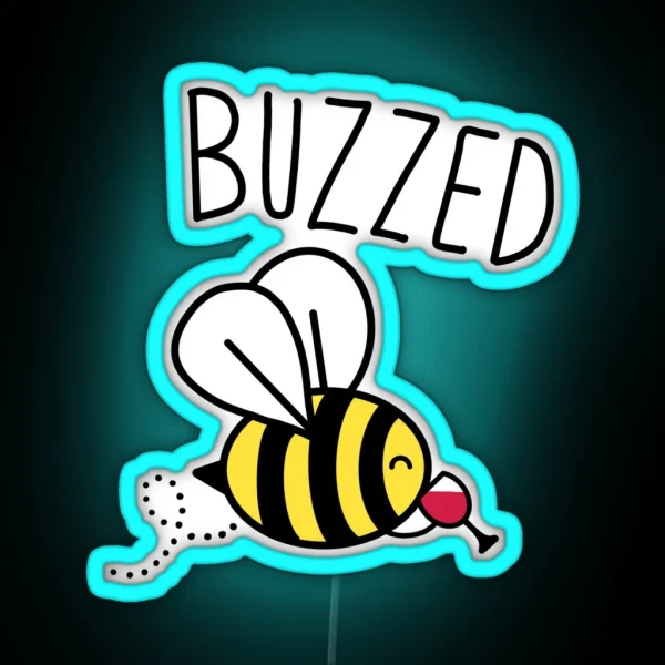 Buzzed Red Wine RGB Neon Sign