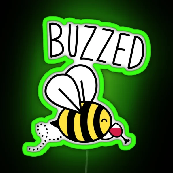 Buzzed Red Wine RGB Neon Sign