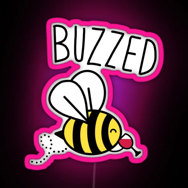Buzzed Red Wine RGB Neon Sign