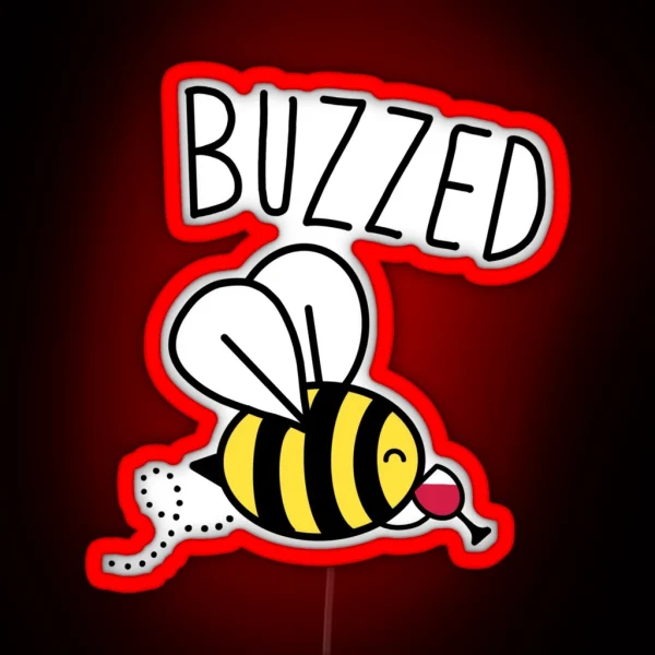 Buzzed Red Wine RGB Neon Sign