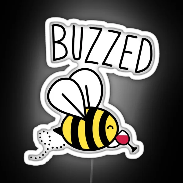 Buzzed Red Wine RGB Neon Sign