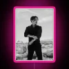 RGB LED Canvas Sign Johnny Depp Inspired Minimalist Neon Art