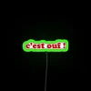 French Neon Sign, Vibrant RGB Colors, Quirky C'est Fou Parisian Decor Accent