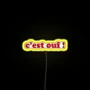 Vibrant French themed LED neon sign with colorful RGB lighting effect