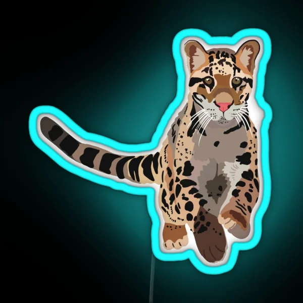 C Is For Clouded Leopard RGB Neon Sign