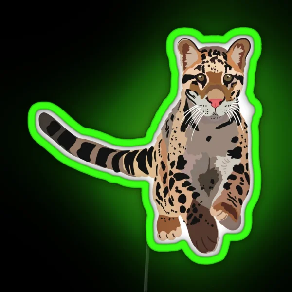 C Is For Clouded Leopard RGB Neon Sign