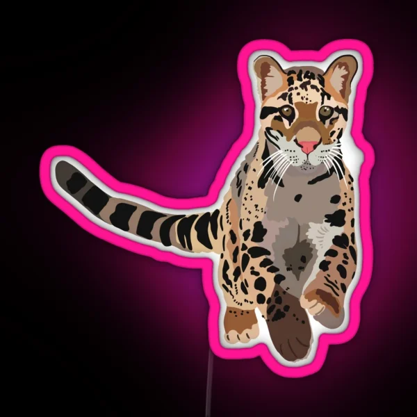C Is For Clouded Leopard RGB Neon Sign