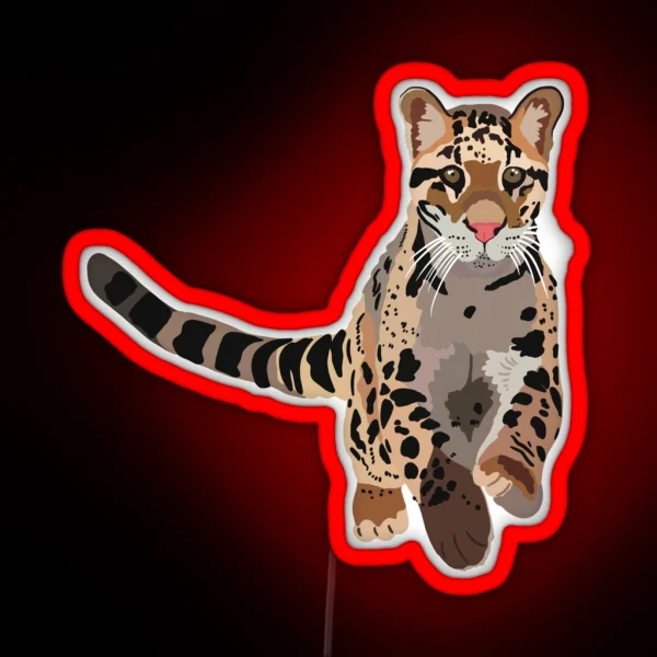 C Is For Clouded Leopard RGB Neon Sign