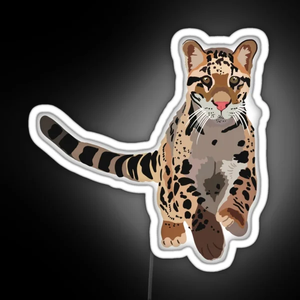 C Is For Clouded Leopard RGB Neon Sign