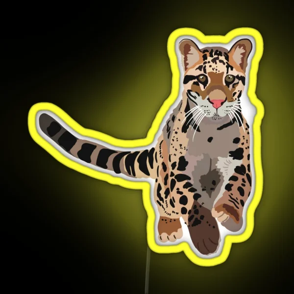C Is For Clouded Leopard RGB Neon Sign