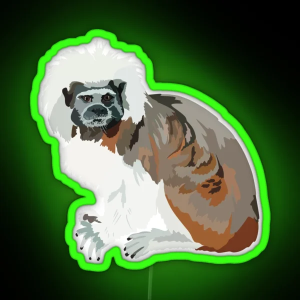 C Is For Cottontop Tamarin RGB Neon Sign
