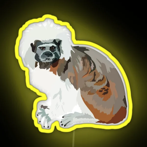C Is For Cottontop Tamarin RGB Neon Sign
