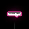 Vintage style C U in the PIT neon sign lighting